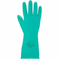 Nitril Chemikalienschutz-Handschuh velourisiert grün Gr. 9