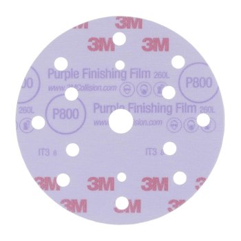 3M - 260L 51155 Hookit Purple Disc Schleifmittelscheiben 15-fach gelocht P800 (Durchm. 150mm, 50 Stück)