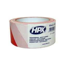 DupliColor Barrier Tape white-red (50mm x 100m)