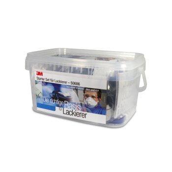 3M 50687 Mehrweg-Atemschutzmaske L für Lackierarbeiten Starter-Paket, A2P3 R Filter, große Maske 50687 (1 Set)