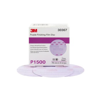 3M Hookit 260L+ Purple Schleifscheiben ungelocht 76mm P1500 (50 Stk)