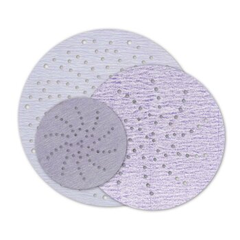 3M Hookit Purple Premium Schleifscheibe 334U 125 mm Multihole P500 (100 Stk)