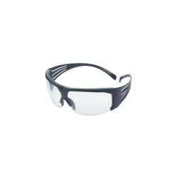 3M SecureFit 600 Schutzbrille, grauer Rahmen, robuste Antikratz-Beschichtung, klare Scheiben, SF601RAS (1 Stk)