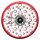 3M 30160 Hookit Stützteller für Schleifscheiben, Rot, 150mm, 5/16-24 in, 53-fach gelocht (1 Stück)