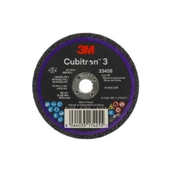 3M 33458 Cubitron 3 Trennscheibe, 75mm x 1mm x 9,53mm (5 Stück)