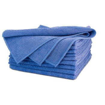 Mikrofasertücher 40x40cm Blau, Grün, Rot oder Gelb 10 Stk. Paket